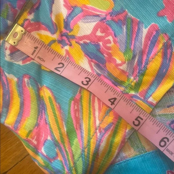 Lilly Pulitzer Blue and Pink The Callahan Short Vibrant Tropical Print Woman 6 - Picture 7 of 7